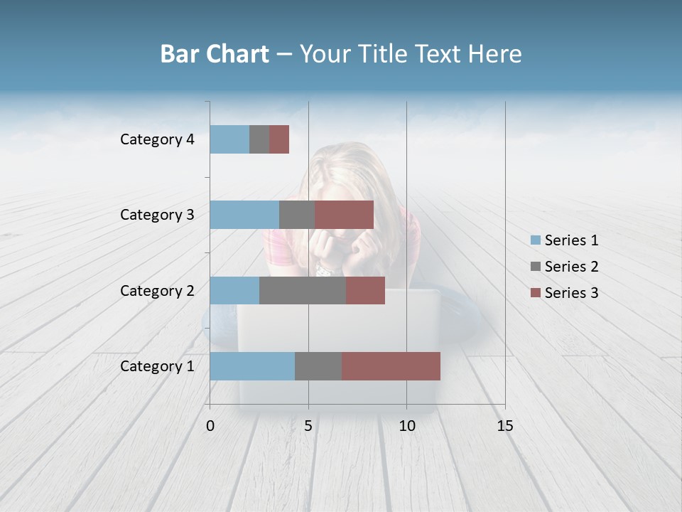 Lying Portrait Looking PowerPoint Template