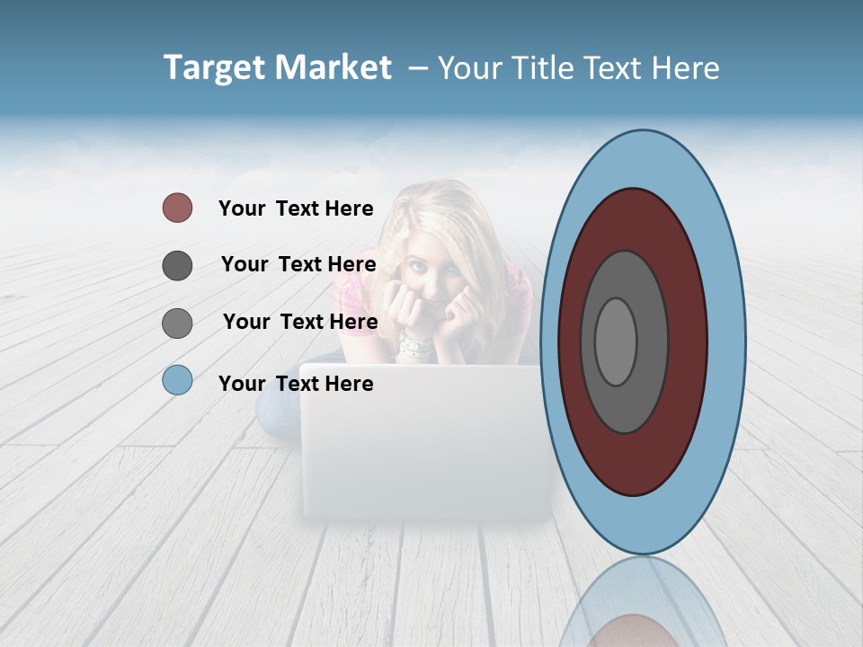 Lying Portrait Looking PowerPoint Template