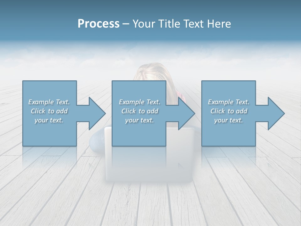 Lying Portrait Looking PowerPoint Template