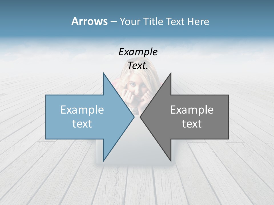 Lying Portrait Looking PowerPoint Template