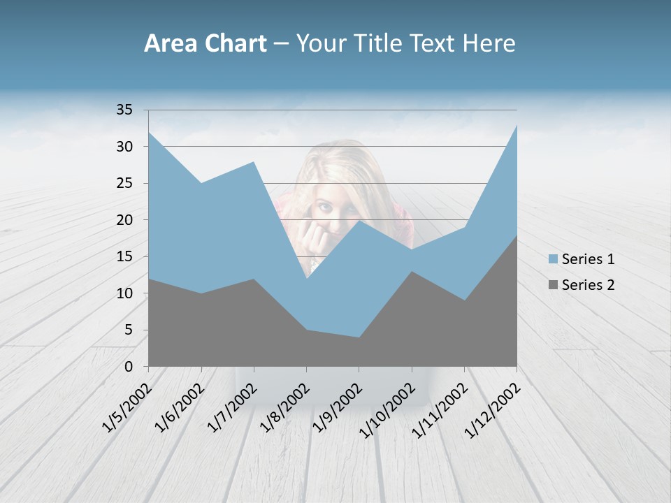 Lying Portrait Looking PowerPoint Template
