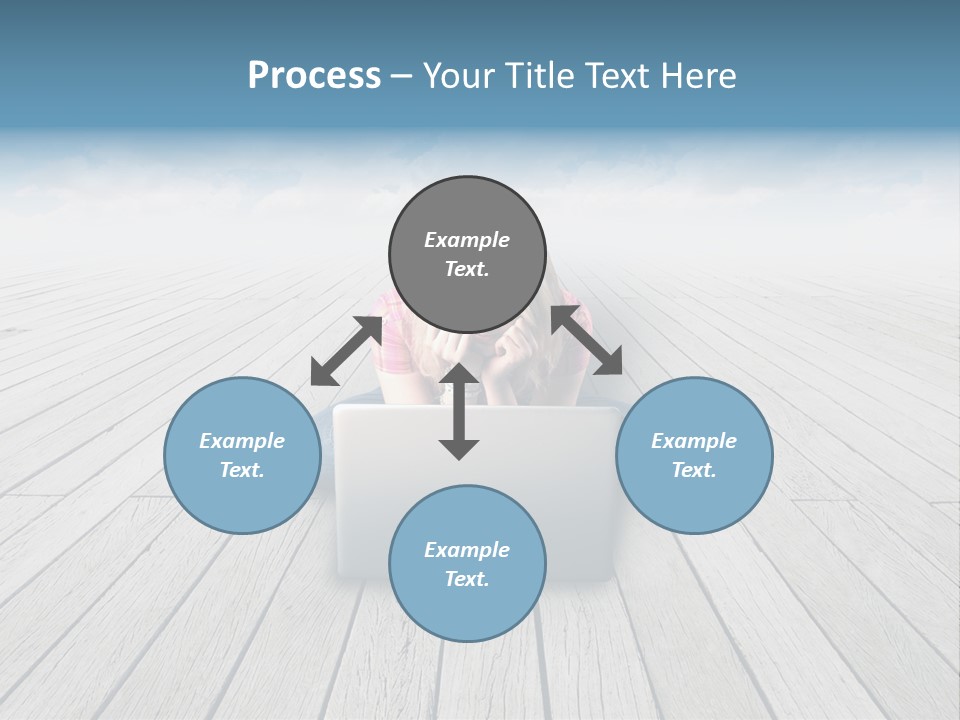 Lying Portrait Looking PowerPoint Template