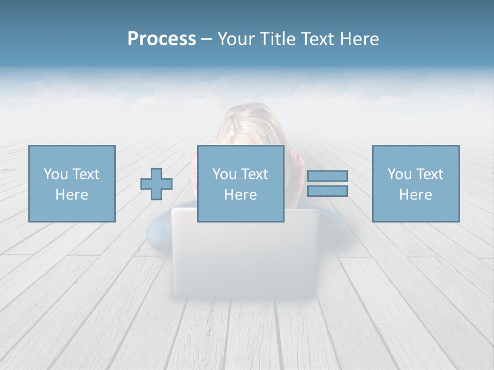 Lying Portrait Looking PowerPoint Template