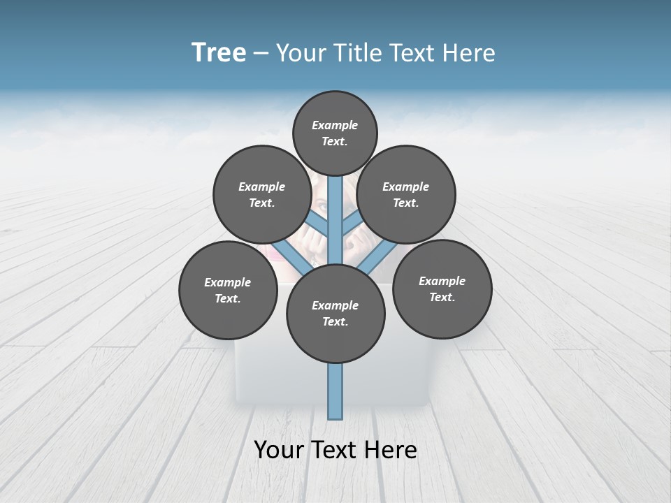 Lying Portrait Looking PowerPoint Template