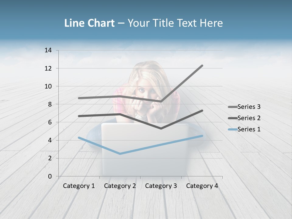 Lying Portrait Looking PowerPoint Template