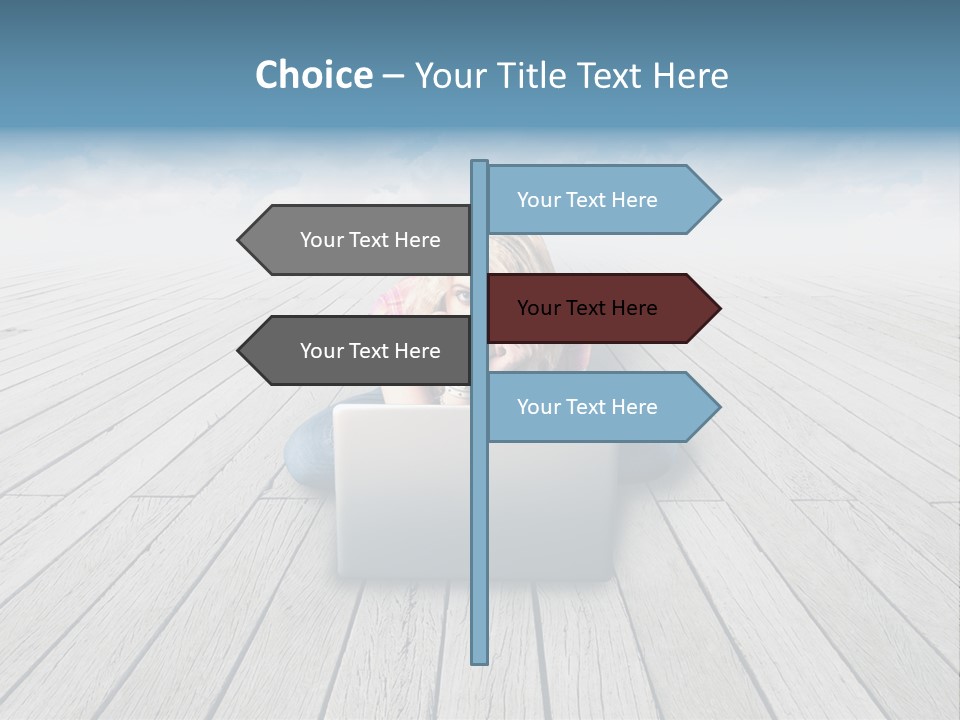 Lying Portrait Looking PowerPoint Template