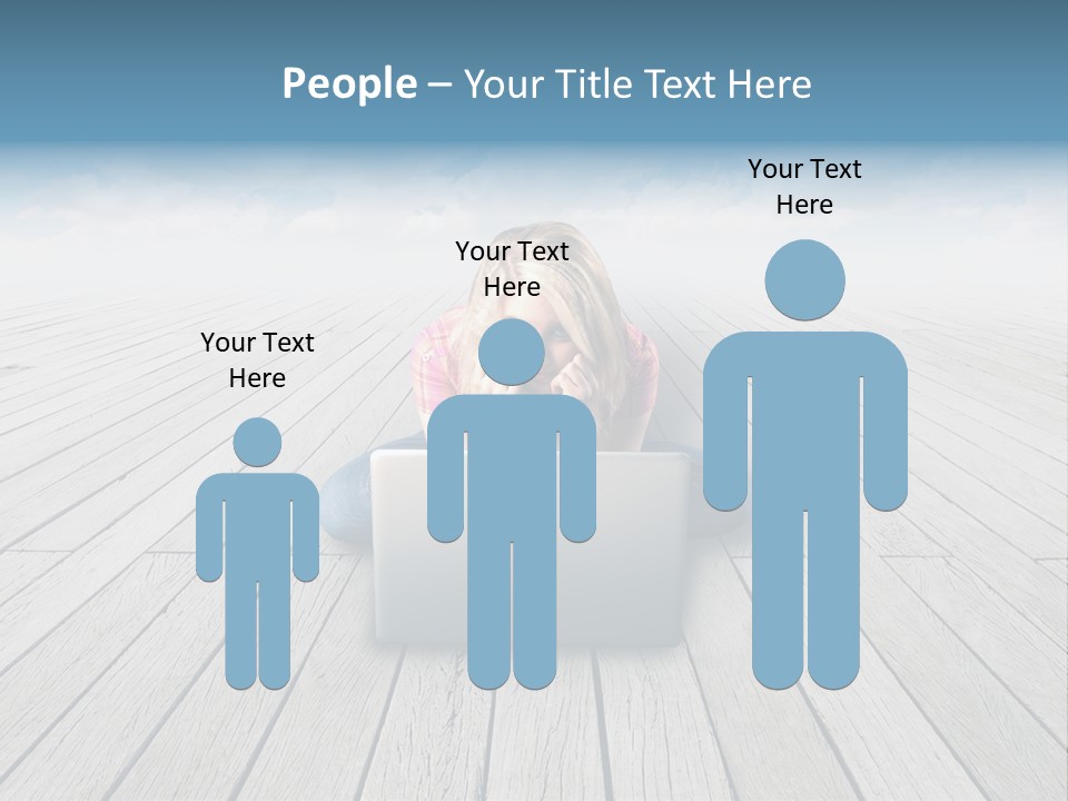 Lying Portrait Looking PowerPoint Template