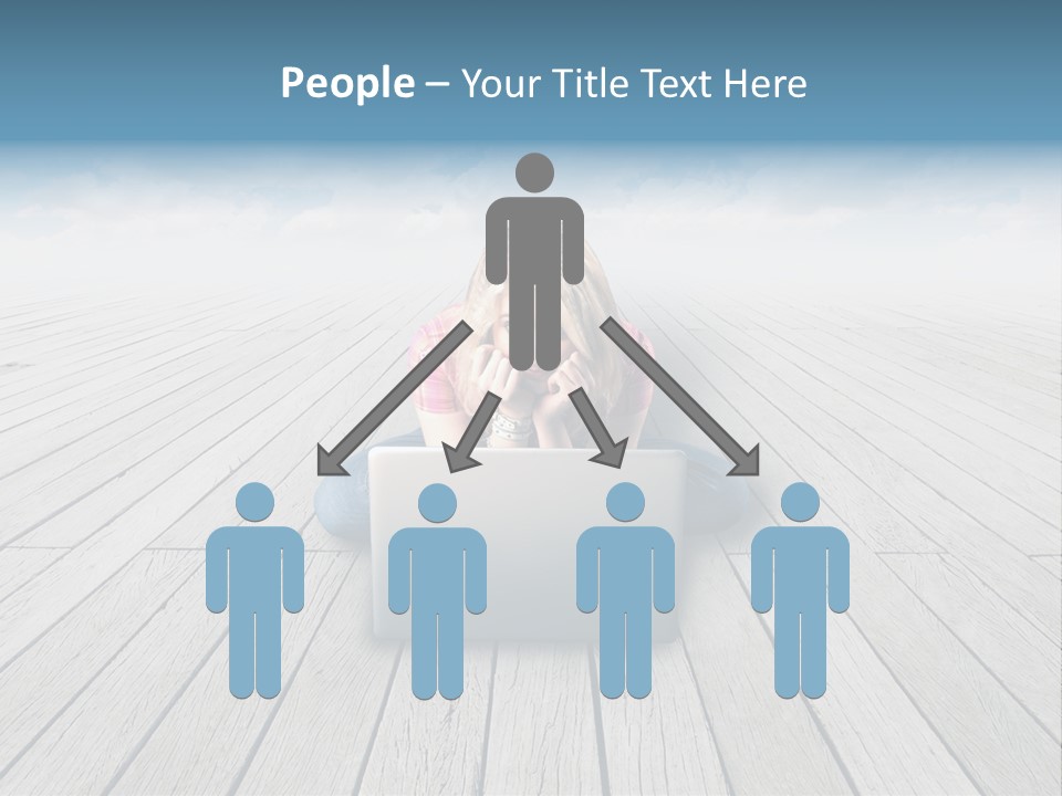 Lying Portrait Looking PowerPoint Template