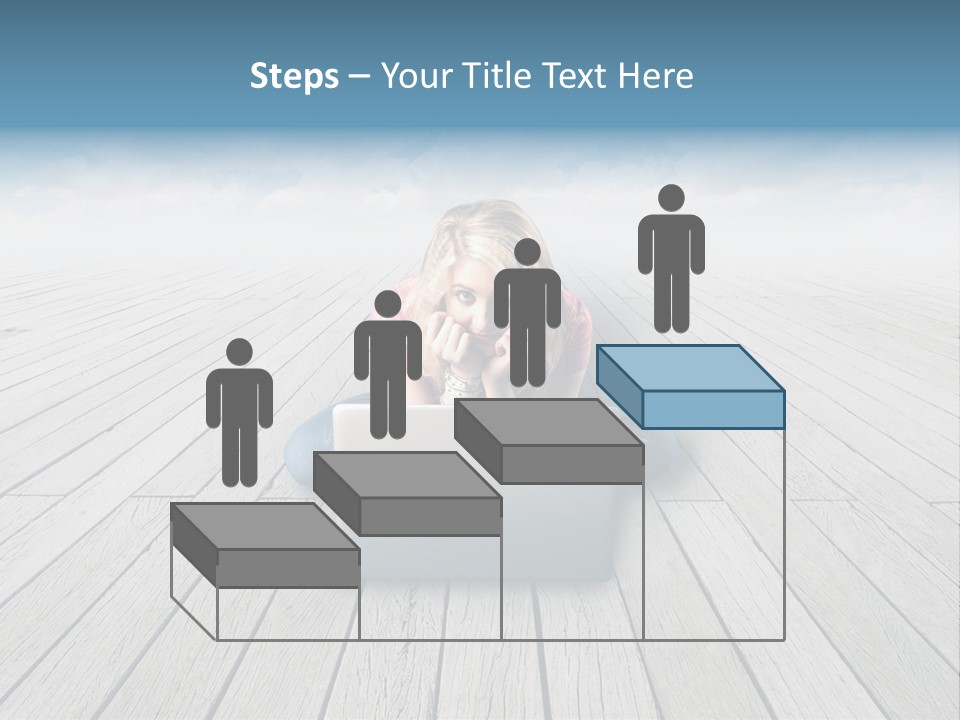 Lying Portrait Looking PowerPoint Template