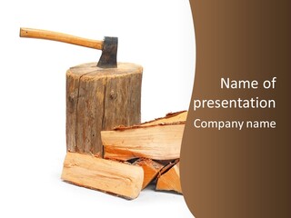 Oak Hatchet Axe PowerPoint Template