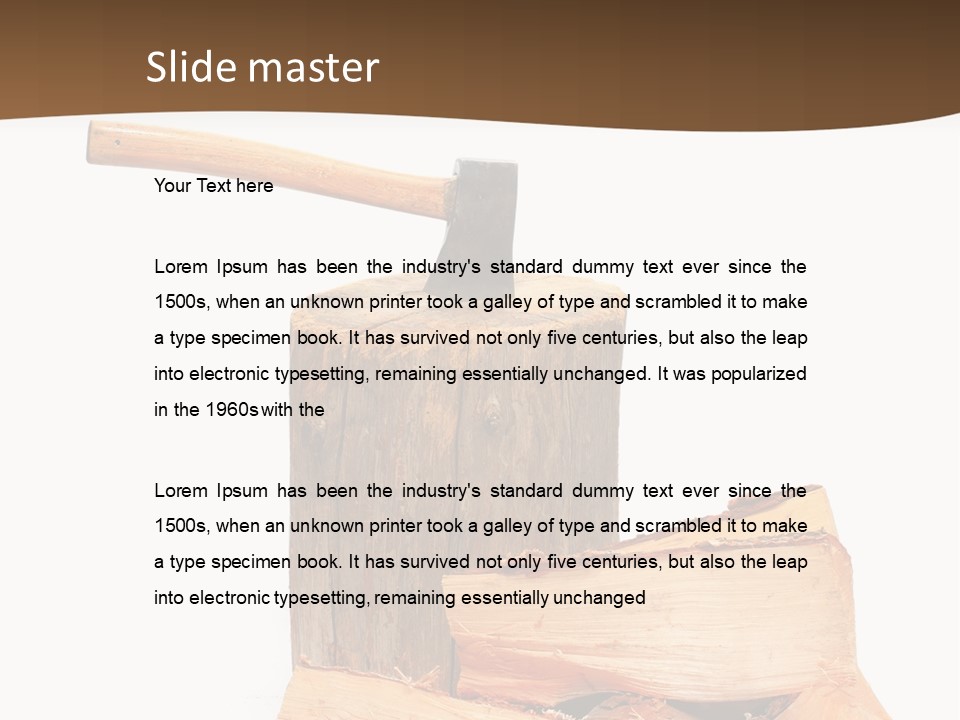 Oak Hatchet Axe PowerPoint Template