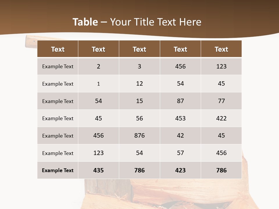 Oak Hatchet Axe PowerPoint Template