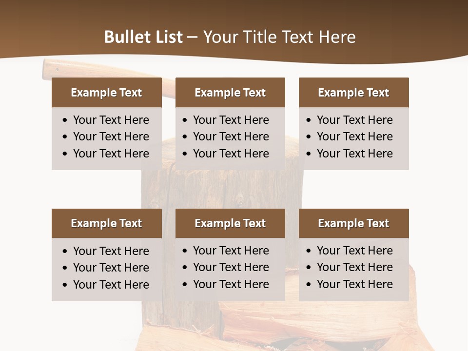 Oak Hatchet Axe PowerPoint Template