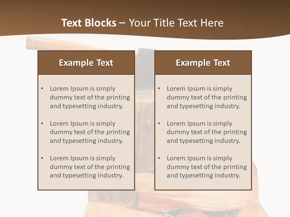 Oak Hatchet Axe PowerPoint Template