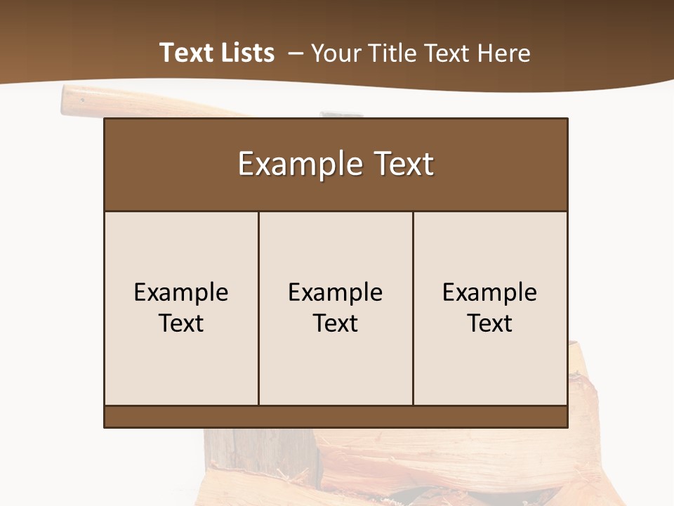 Oak Hatchet Axe PowerPoint Template