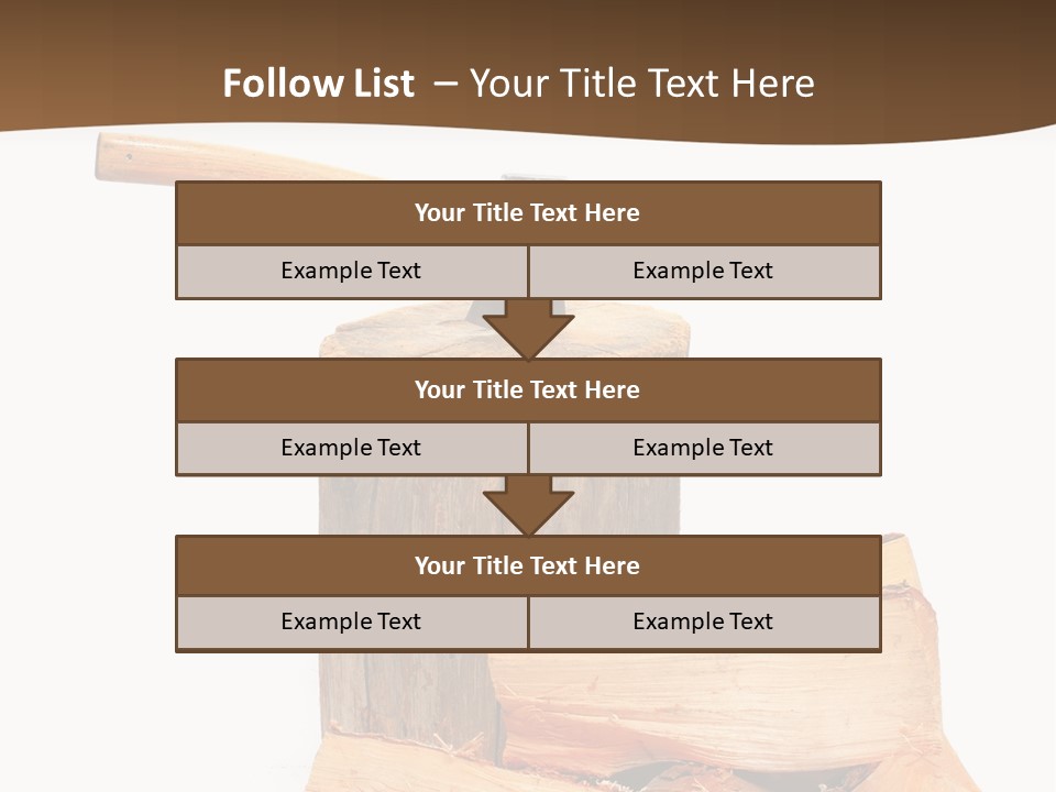 Oak Hatchet Axe PowerPoint Template