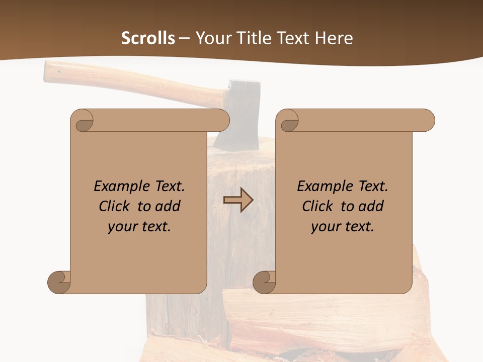 Oak Hatchet Axe PowerPoint Template