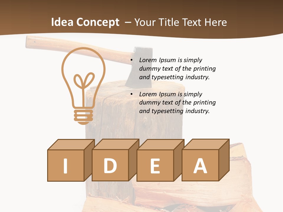 Oak Hatchet Axe PowerPoint Template