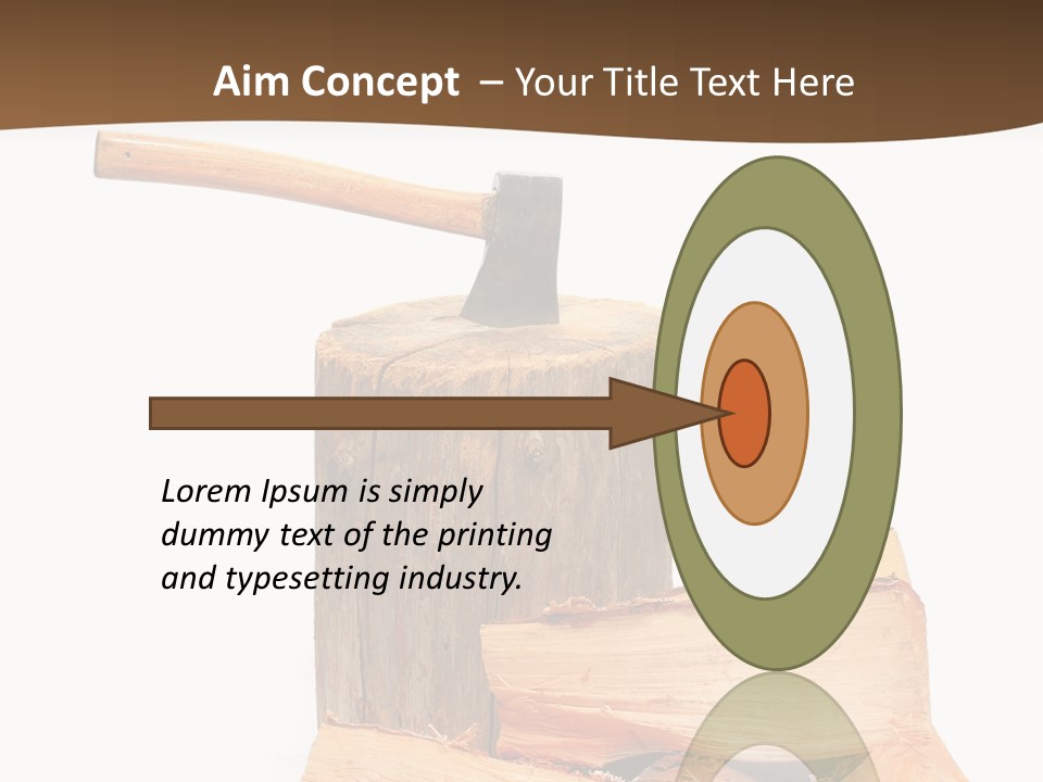 Oak Hatchet Axe PowerPoint Template