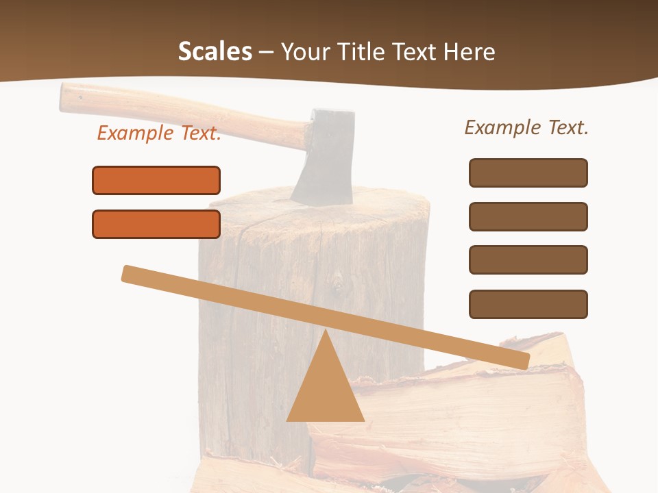 Oak Hatchet Axe PowerPoint Template