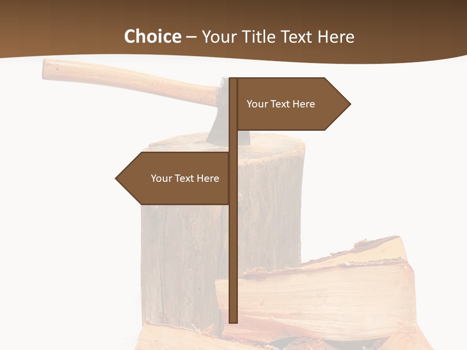 Oak Hatchet Axe PowerPoint Template