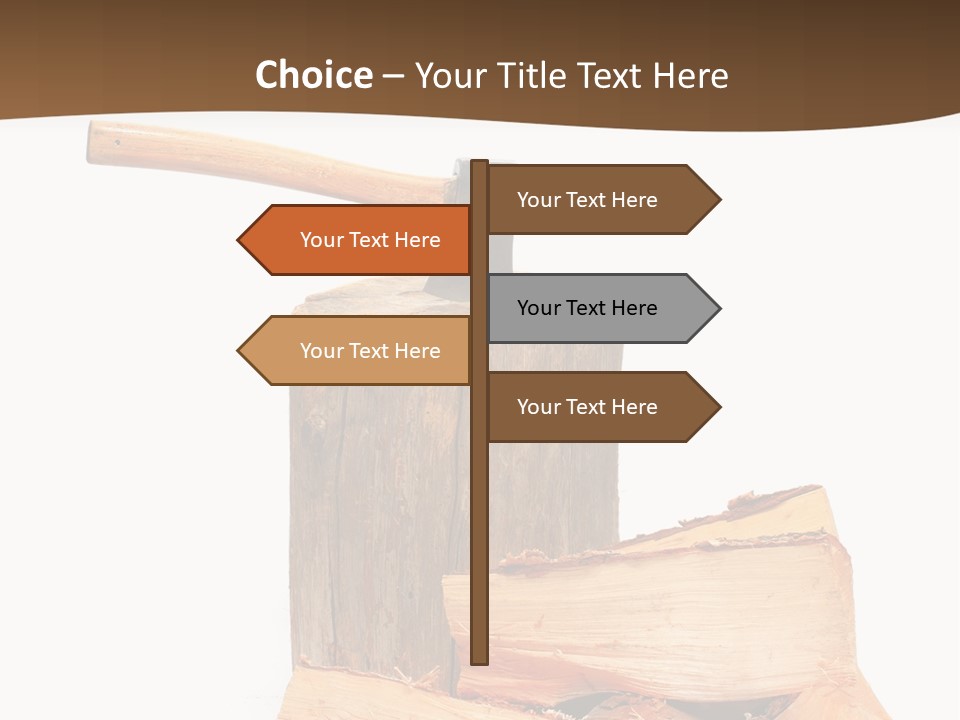 Oak Hatchet Axe PowerPoint Template