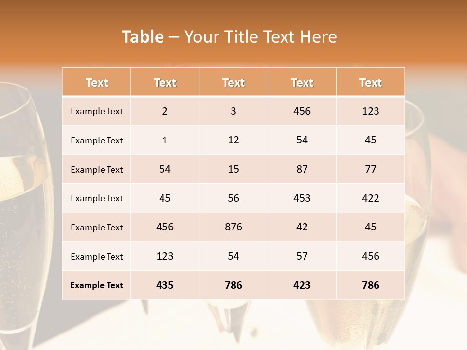 Glamour Glass Refreshment PowerPoint Template