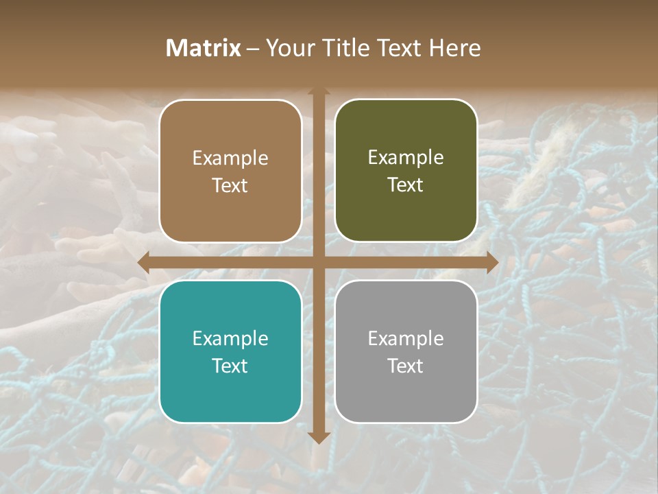 Coastal Life Tarpon Springs Fishing Net PowerPoint Template