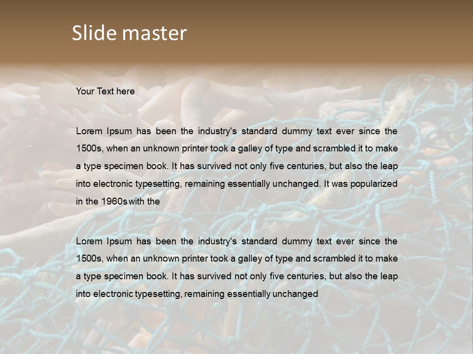 Coastal Life Tarpon Springs Fishing Net PowerPoint Template