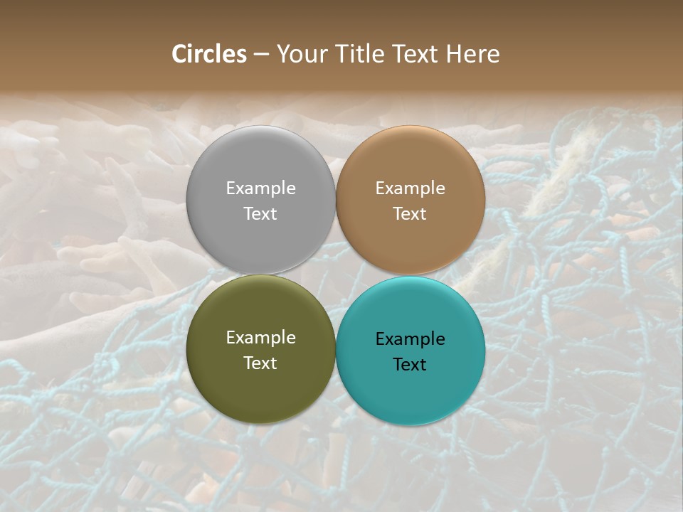 Coastal Life Tarpon Springs Fishing Net PowerPoint Template