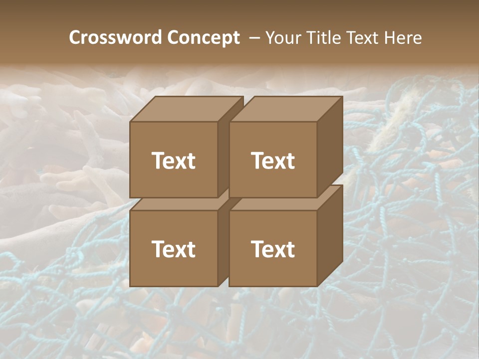 Coastal Life Tarpon Springs Fishing Net PowerPoint Template