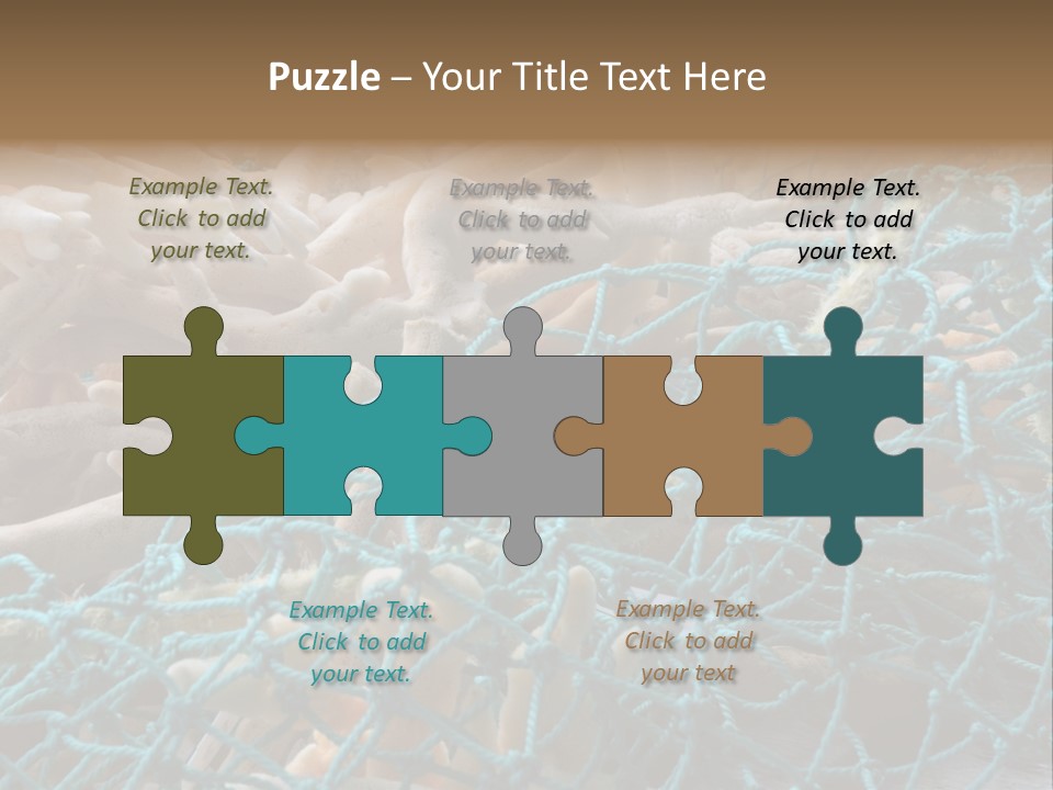 Coastal Life Tarpon Springs Fishing Net PowerPoint Template