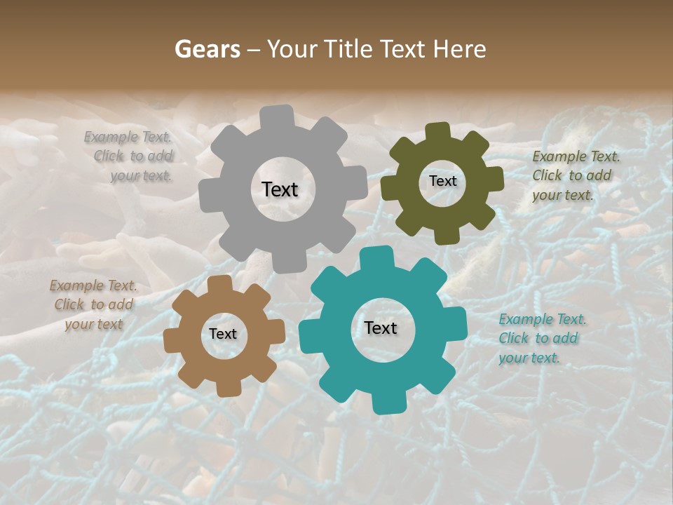 Coastal Life Tarpon Springs Fishing Net PowerPoint Template