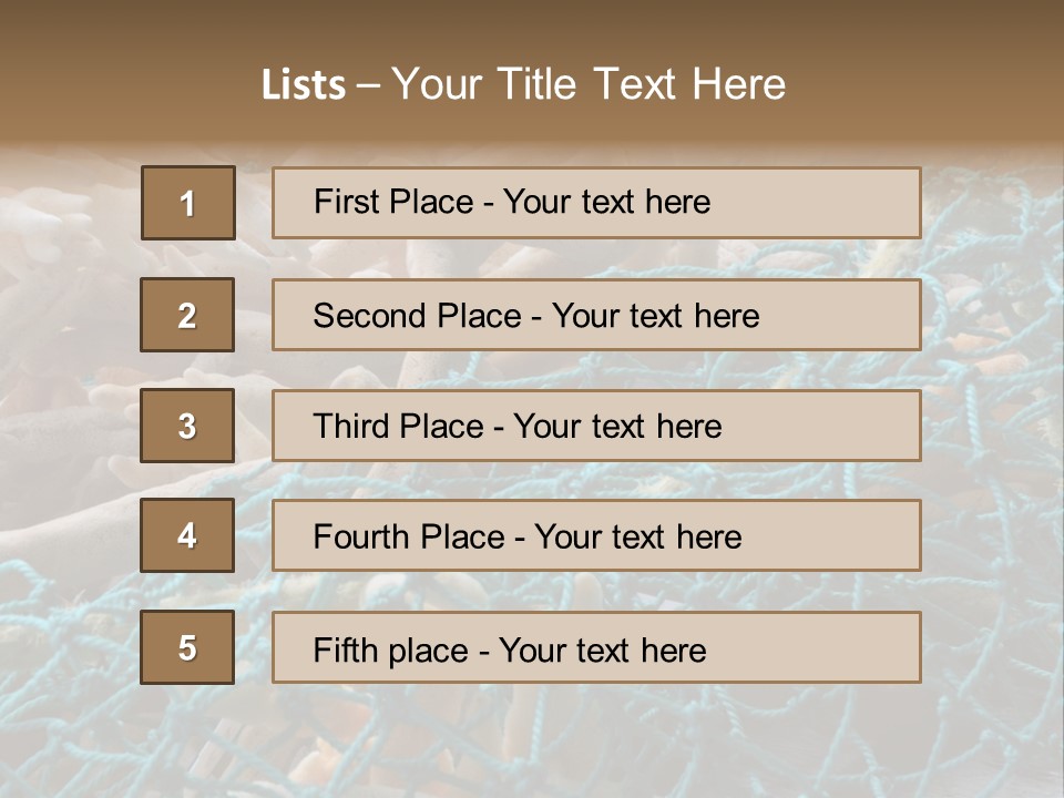 Coastal Life Tarpon Springs Fishing Net PowerPoint Template