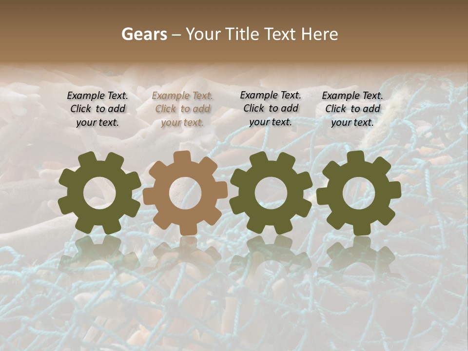 Coastal Life Tarpon Springs Fishing Net PowerPoint Template