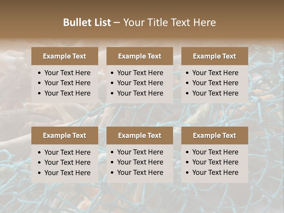 Coastal Life Tarpon Springs Fishing Net PowerPoint Template