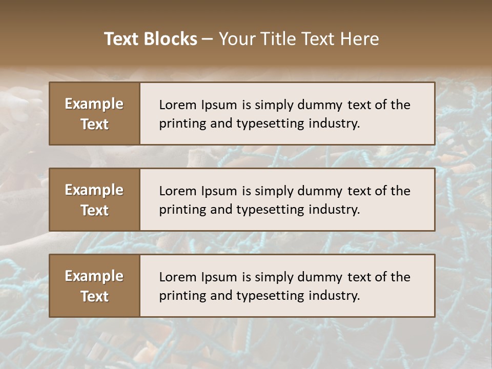 Coastal Life Tarpon Springs Fishing Net PowerPoint Template