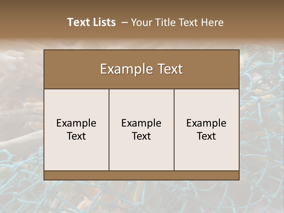 Coastal Life Tarpon Springs Fishing Net PowerPoint Template
