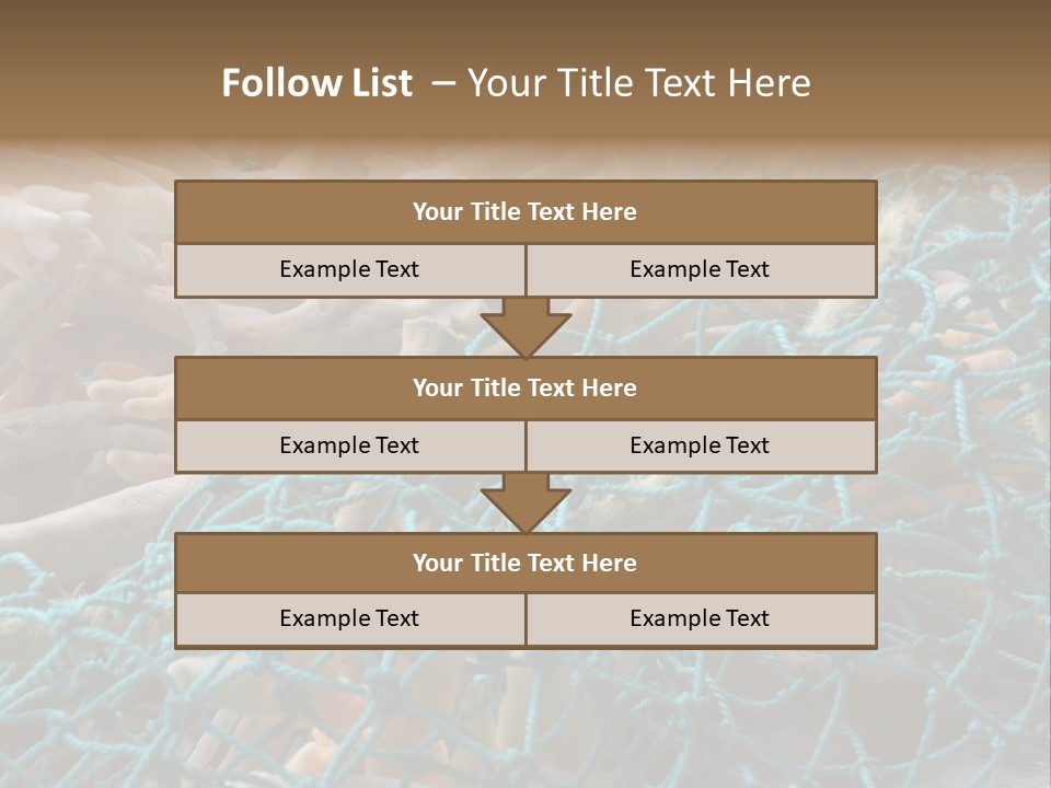 Coastal Life Tarpon Springs Fishing Net PowerPoint Template