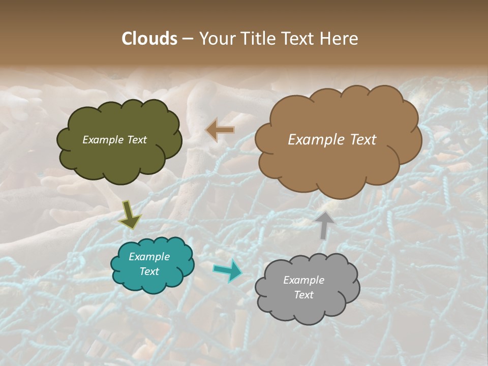 Coastal Life Tarpon Springs Fishing Net PowerPoint Template