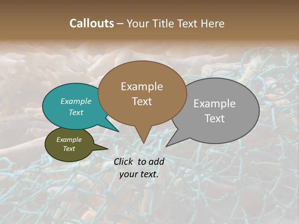 Coastal Life Tarpon Springs Fishing Net PowerPoint Template