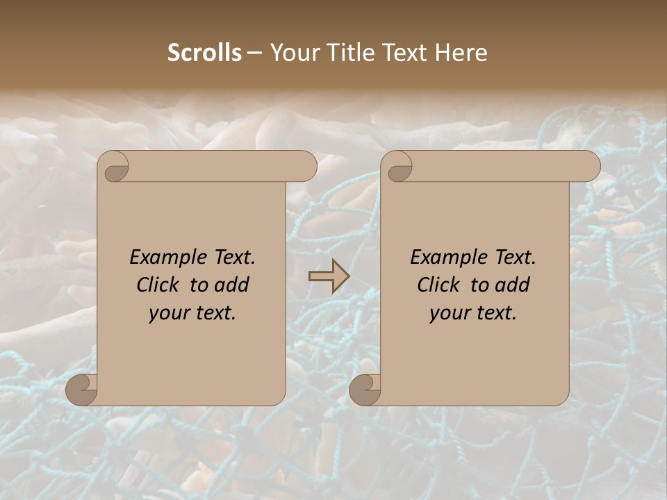 Coastal Life Tarpon Springs Fishing Net PowerPoint Template