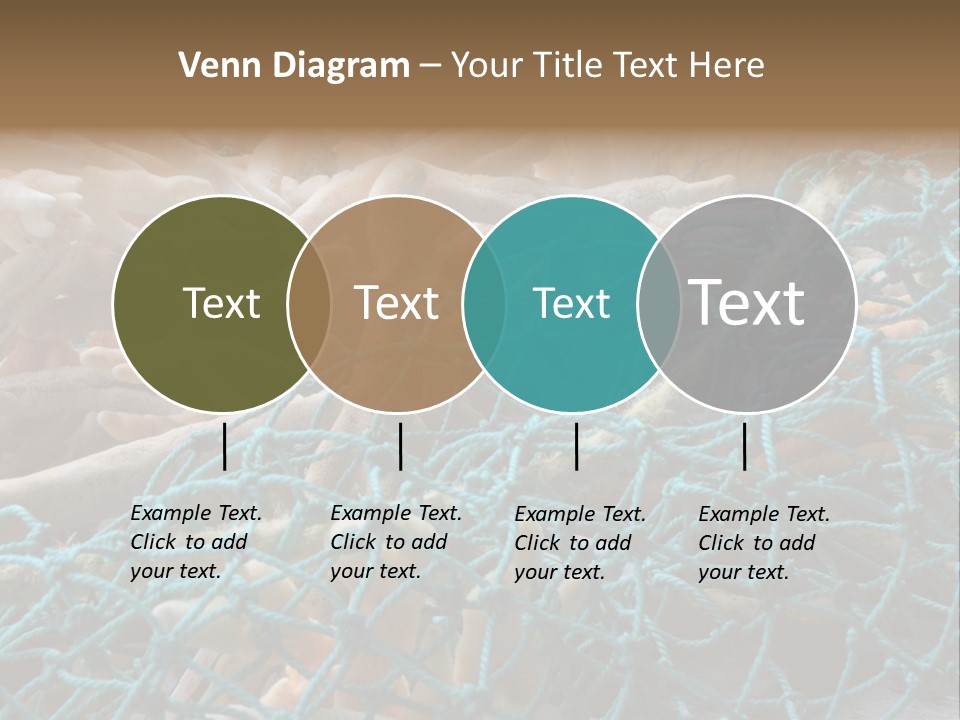 Coastal Life Tarpon Springs Fishing Net PowerPoint Template