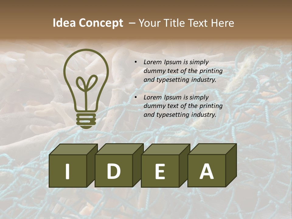 Coastal Life Tarpon Springs Fishing Net PowerPoint Template