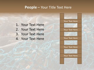 Coastal Life Tarpon Springs Fishing Net PowerPoint Template