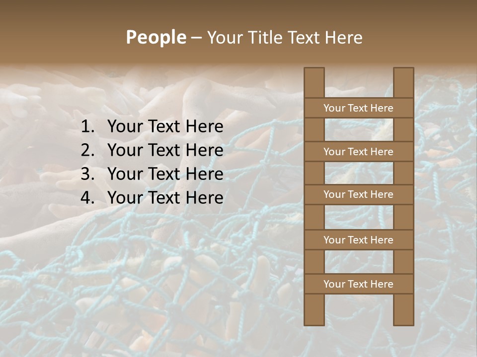 Coastal Life Tarpon Springs Fishing Net PowerPoint Template