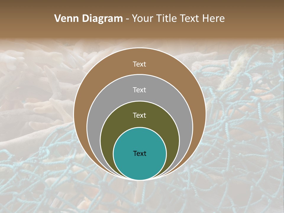 Coastal Life Tarpon Springs Fishing Net PowerPoint Template