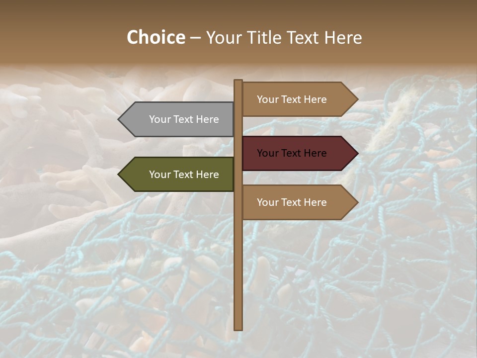 Coastal Life Tarpon Springs Fishing Net PowerPoint Template