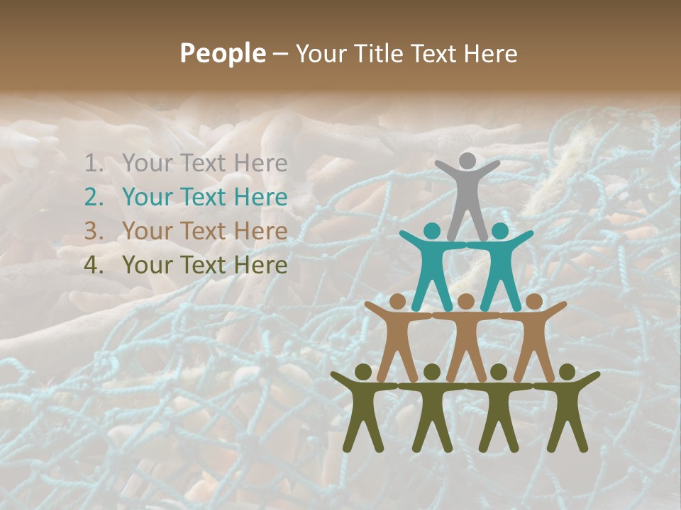 Coastal Life Tarpon Springs Fishing Net PowerPoint Template