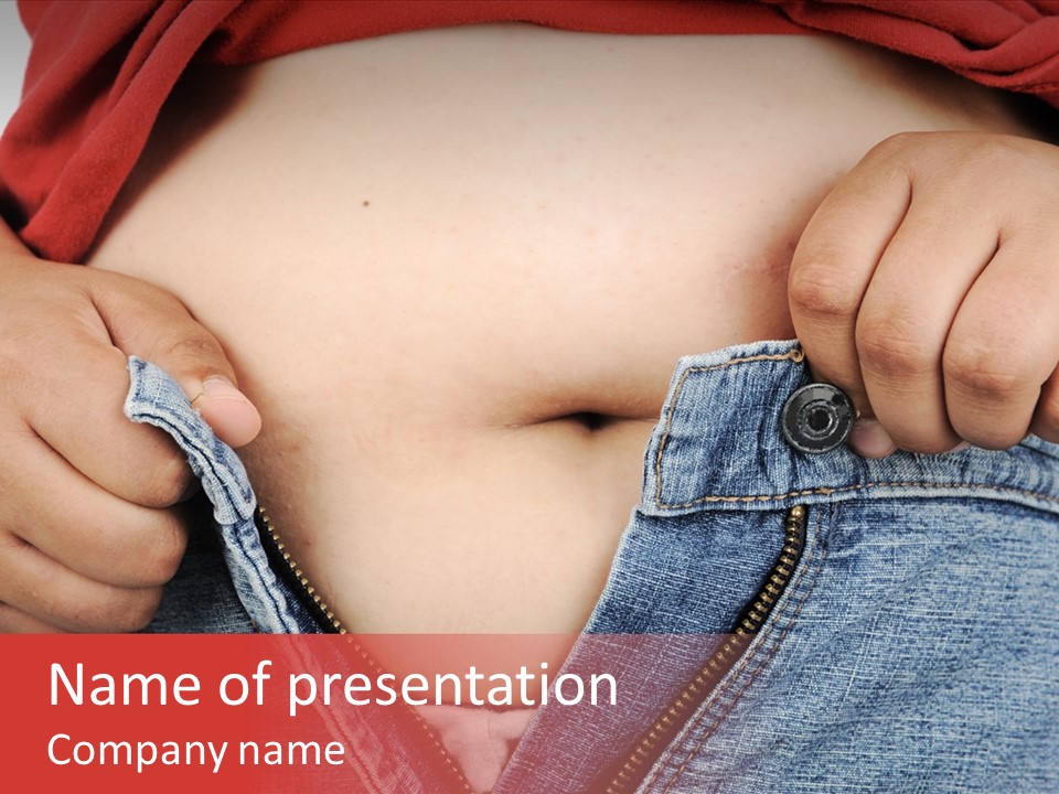 Belly Button Tummy Eating PowerPoint Template